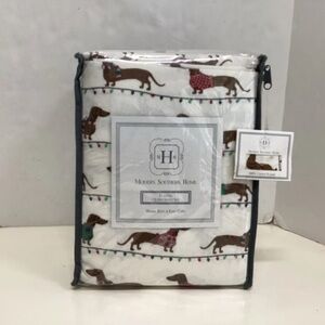 Modern Southern Home Christmas Dachshund queen, Sheet Set - 100% cotton flannel!
